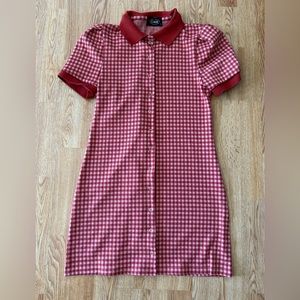 Puffed Sleeve Gingham Mini Dress